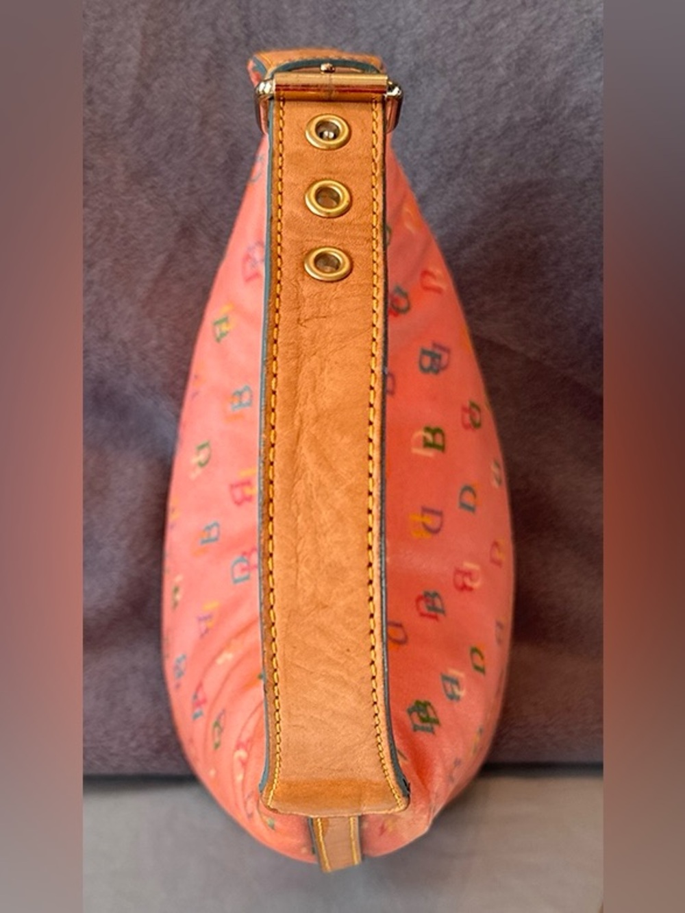 Y2K Dooney & Bourke Rainbow Monogram Hobo Shoulder Bag - Picture 5 of 15